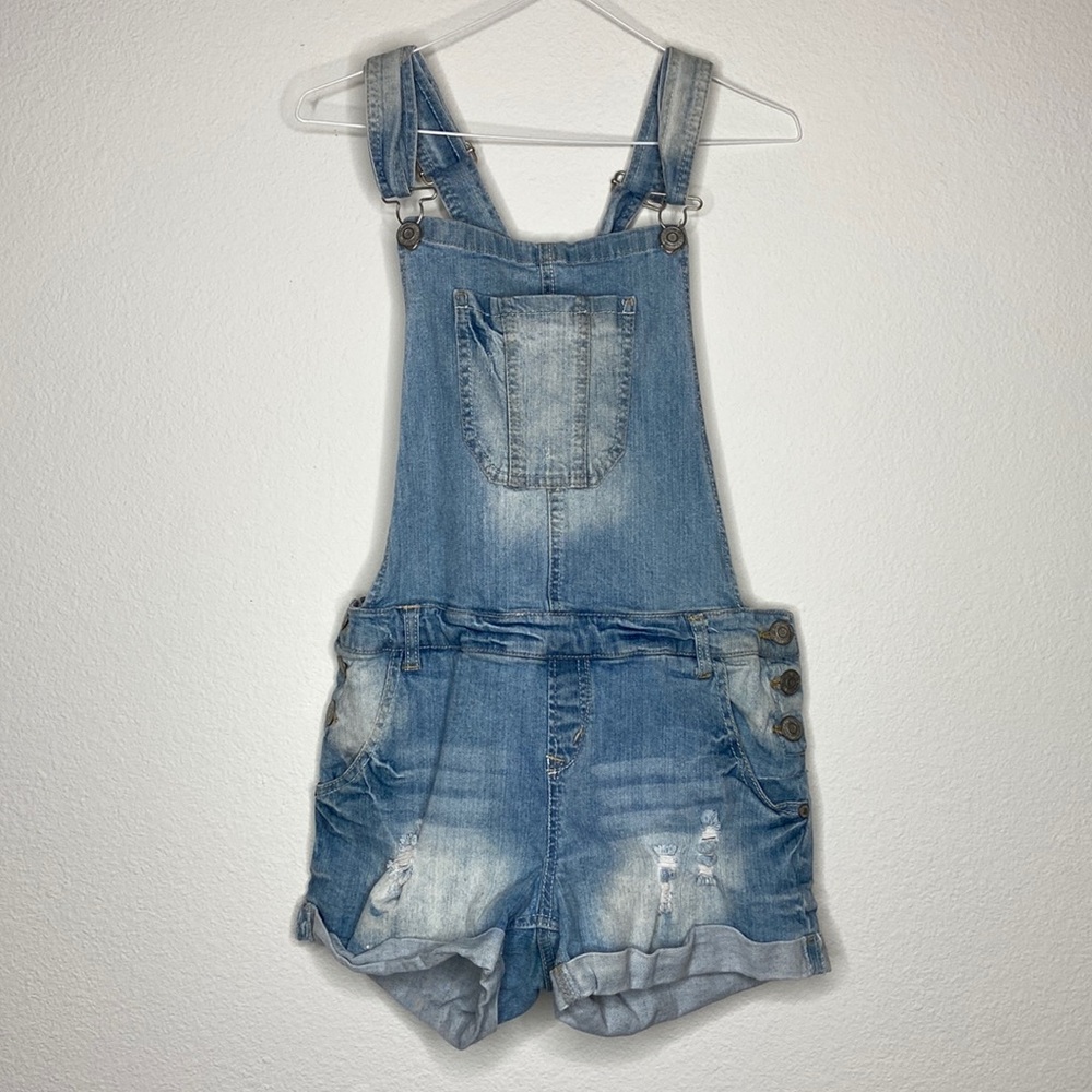 Wall Flower Denim Short Overalls